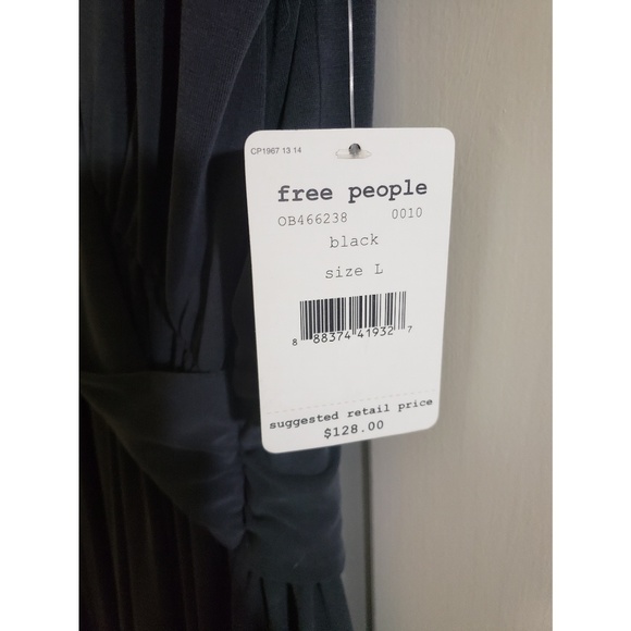 SOLDFree People Grey Cupro Criss Cross Mini sz S - Picture 4 of 4